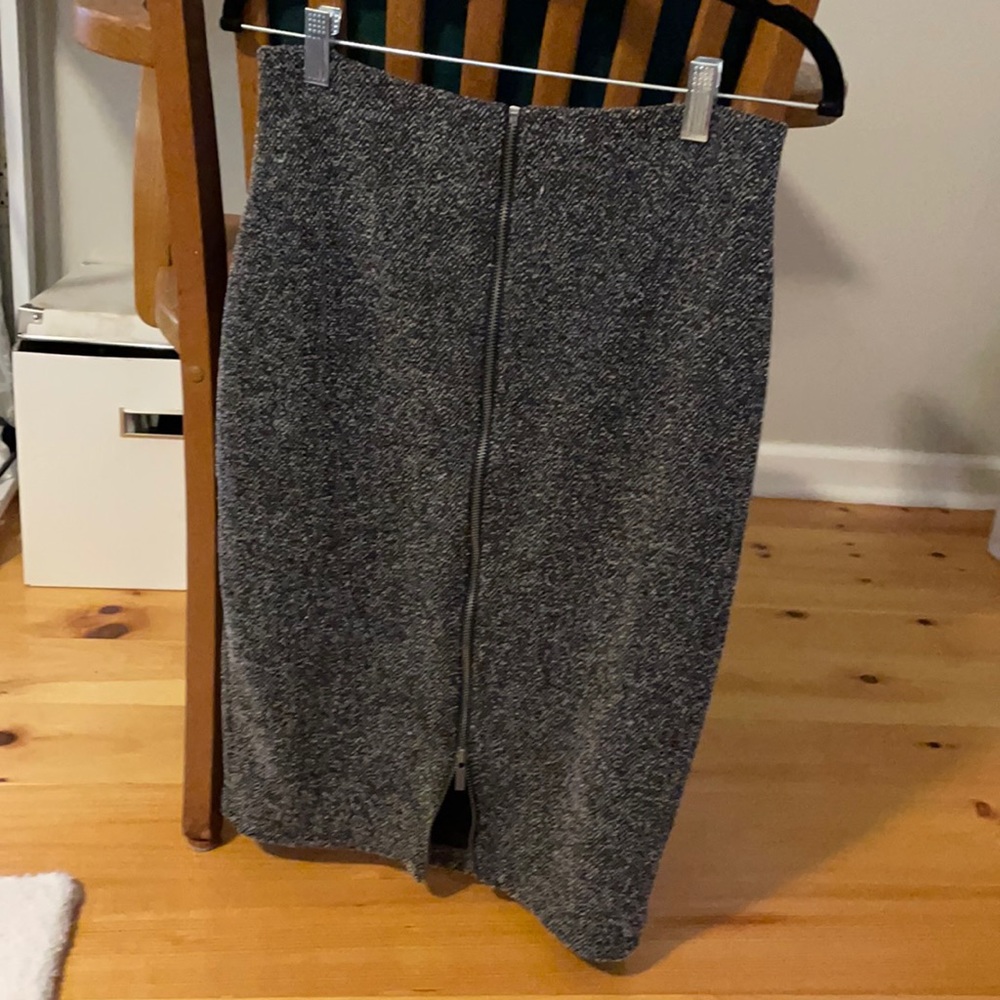 Halogen zipper skirt high waist